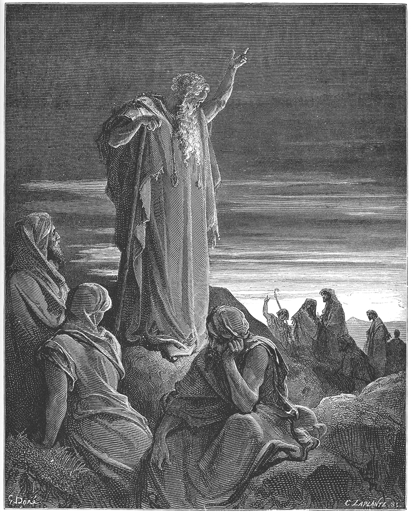 Ezequiel profetizando por Gustave Doré, grabado